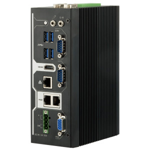 ARBOR ARES-5310 Fanless DIN-Rail Embedded System with Intel Atom x7-E3950 or Celeron N3350, 4 USB, 4 COM, HDMI/VGA